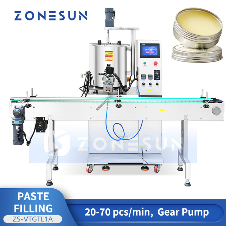 ZONESUN ZS-VTGTL1A Automatic Heated Stirring Paste Filling Machine for High-Viscosity Products