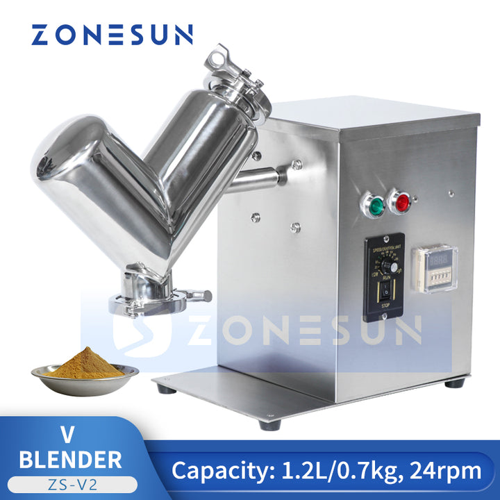 ZONESUN ZS-V2 V Blender Powder Mixing Machine