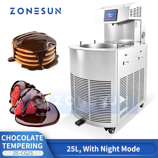 ZONESUN ZS-CG25 Automatic Chocolate Tempering Machine for Molding and Enrobing