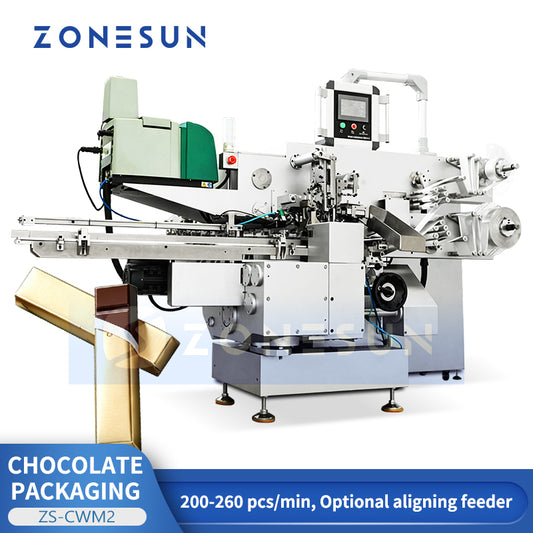 ZONESUN ZS-CWM2 Automatic Chocolate Wrapping Machine for Candy and Confectionery Packaging