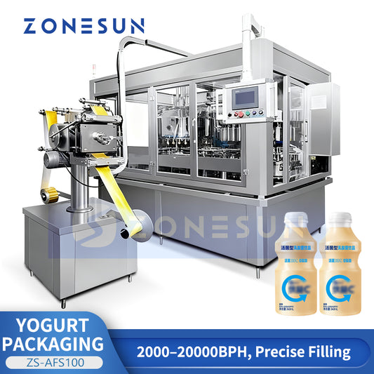 ZONESUN ZS-AFS100 Automatic High-Speed Yogurt Filling and Sealing Machine for Dairy Production