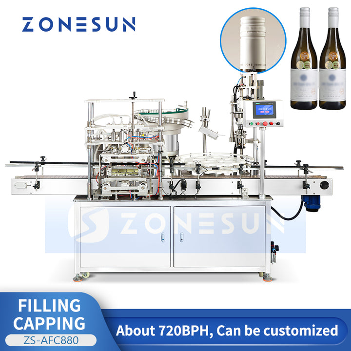 Zonesun ZS-AFC880 Monoblock Wine Bottling Filling Capping Machine
