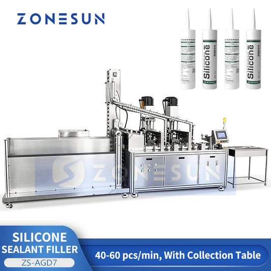 ZONESUN ZS-AGD7 Automatic Silicone Sealant Cartridge Filling and Capping Machine