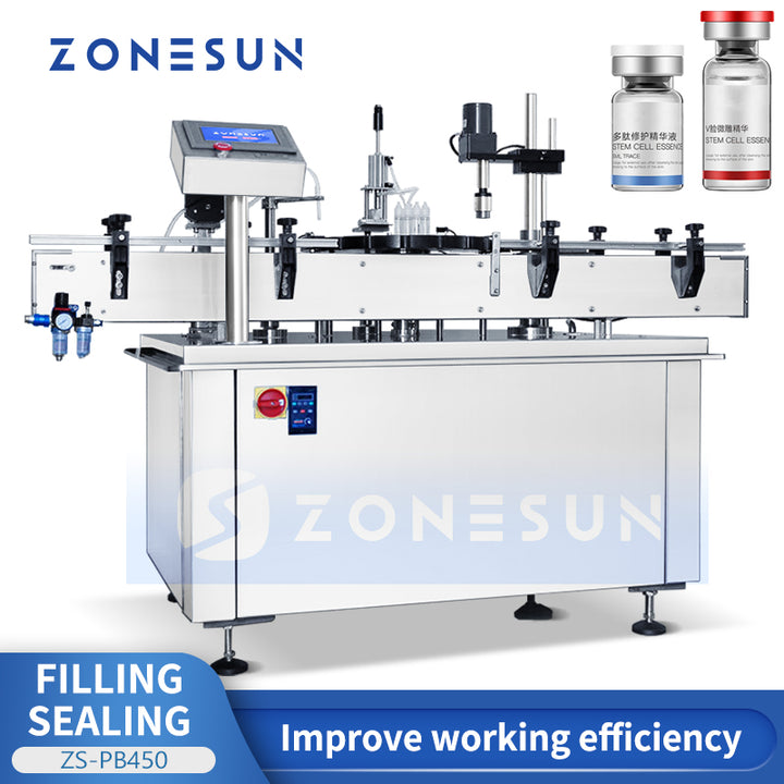 ZONESUN ZS-PB450 Automatic Custom Penicillin Bottle Liquid Filling Capping Machine