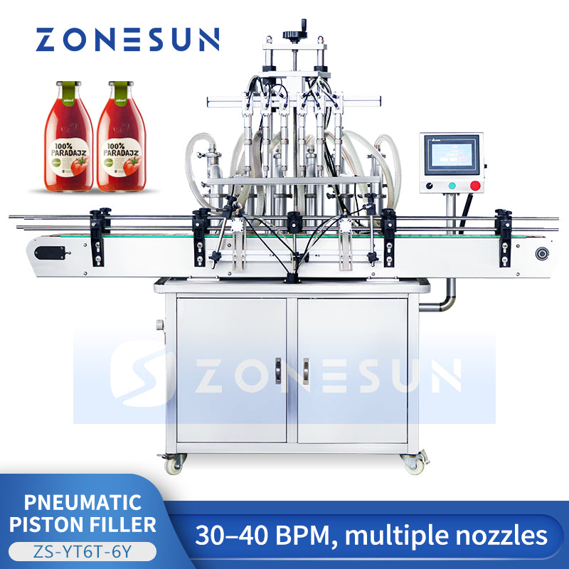 ZONESUN ZS-YT6T-6Y Automatic Liquid Filling Machine for Milk, Juice, Yogurt, and Beverage Production