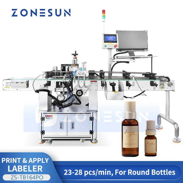 ZONESUN ZS-TB164PO Round Bottle Print and Apply Labeling Machine