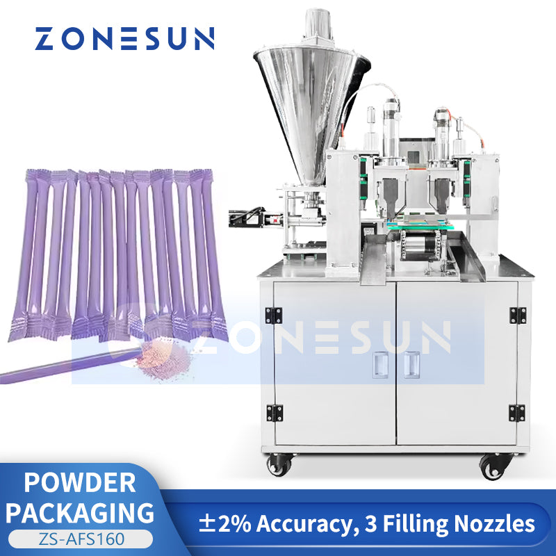 ZONESUN ZS-AFS160 Automatic Straw Powder Packing Machine Multi-Nozzle High Accuracy