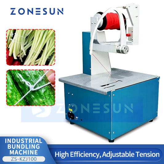 ZONESUN ZS-KZJ100 Automatic Elastic Rubber Rope Bunching Machine for Flowers & Vegetables