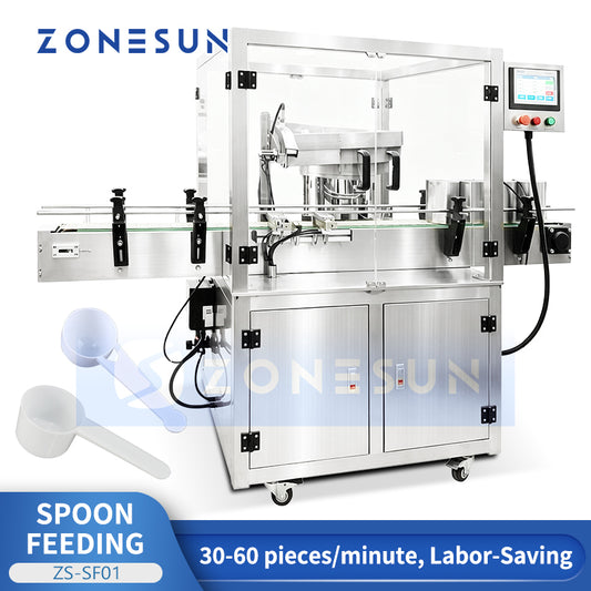 ZONESUN ZS-SF01 Automatic Spoon Feeding Machine for Milk Powder and Nutritional Powder Packaging
