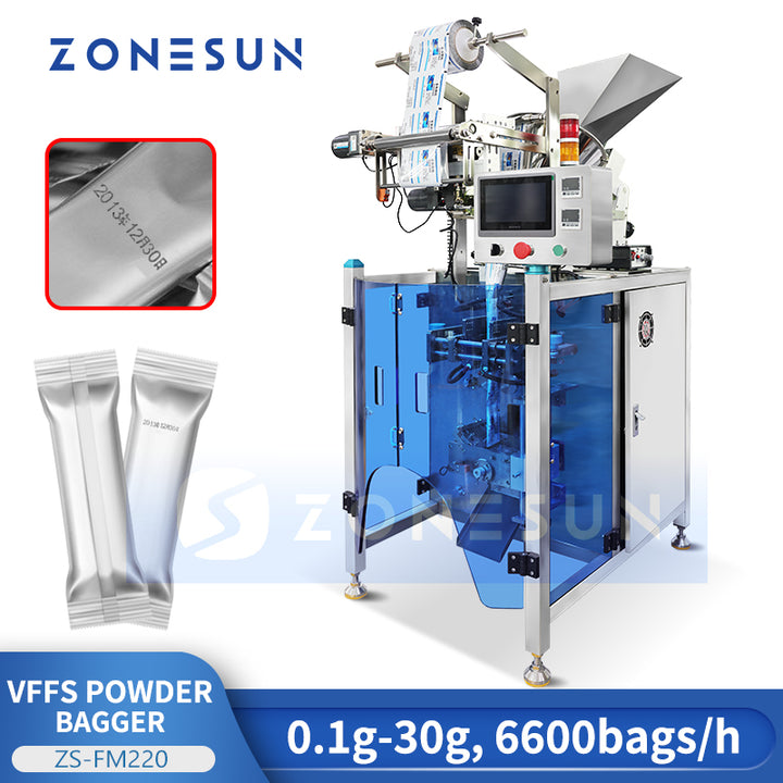 ZONESUN VFFS Packaging Machine Powder Bagging Equipment Auger Filler ZS-FM220