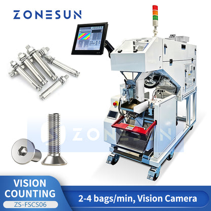 ZONESUN ZS-FSCS06 Automatic Screw Fastener CCD Vision Counting and Bagging Machine