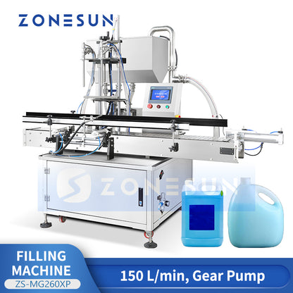 ZONESUN ZS-MG260XP Automatic Dual-Head High-Capacity Gear Pump Liquid Filling Machine