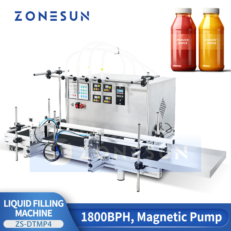 ZONESUN ZS-DTMP4 Automatic Magnetic Pump Liquid Filler