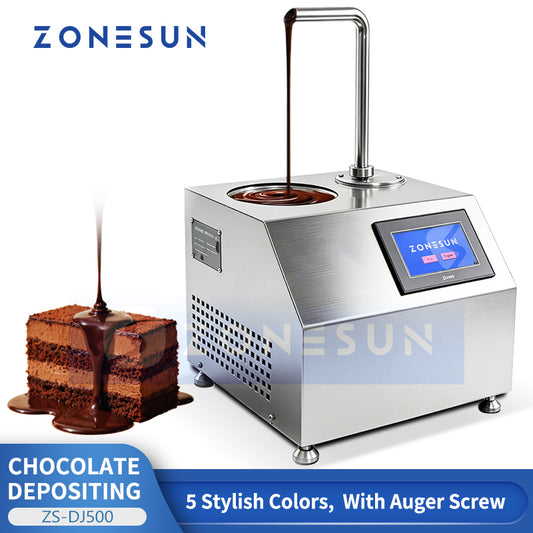 Sweet Toppings: ZONESUN ZS-DJ500 Commercial Chocolate Sauce Melting Tempering & Dispenser Machine