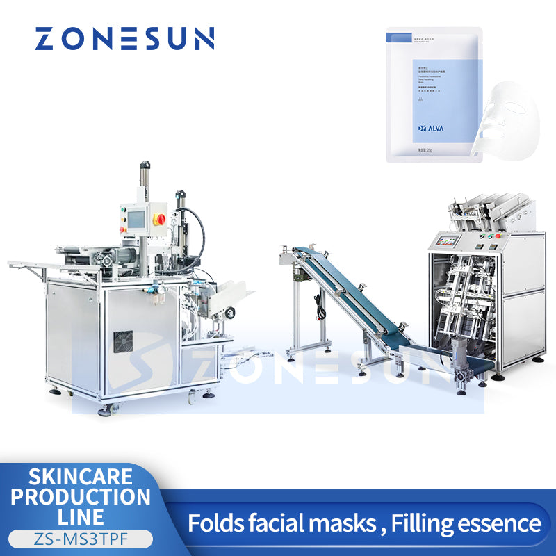 ZONESUN ZS-MS3TPF Automatic Facial Mask & Essence Production Line for Skincare Production