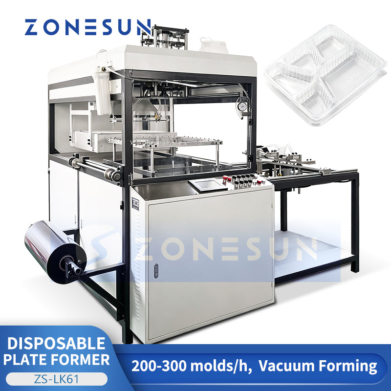 ZONESUN ZS-LK61 Automatic Disposable Plastic Plate Thermoforming Machine for Trays & Food Containers