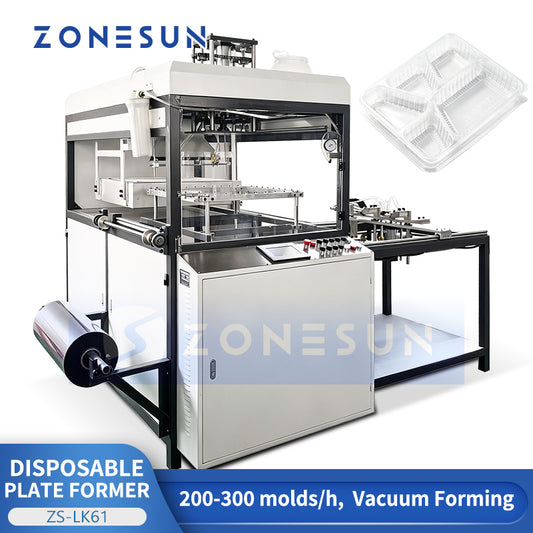 ZONESUN ZS-LK61 Automatic Disposable Plastic Plate Thermoforming Machine for Trays & Food Containers