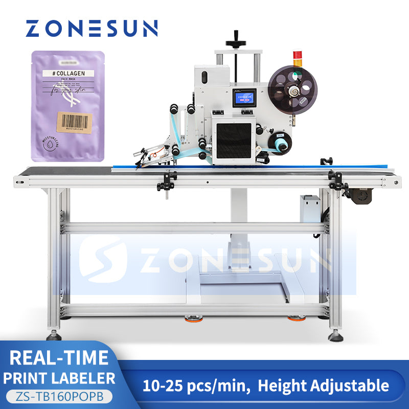 Smart Tech: ZONESUN ZS-TB160POPB Real-Time Variable Data Print and Apply Barcode Labeling Machine