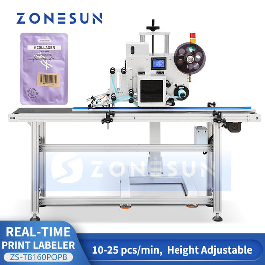 Smart Tech: ZONESUN ZS-TB160POPB Real-Time Variable Data Print and Apply Barcode Labeling Machine