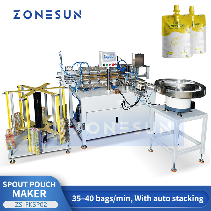 ZONESUN ZS-FKSP02 Automatic Spout Pouch Making & Sealing Machine