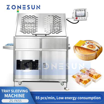 ZONESUN ZS-FK55 Automatic Cardboard Sleeving Machine for Food Box Packaging