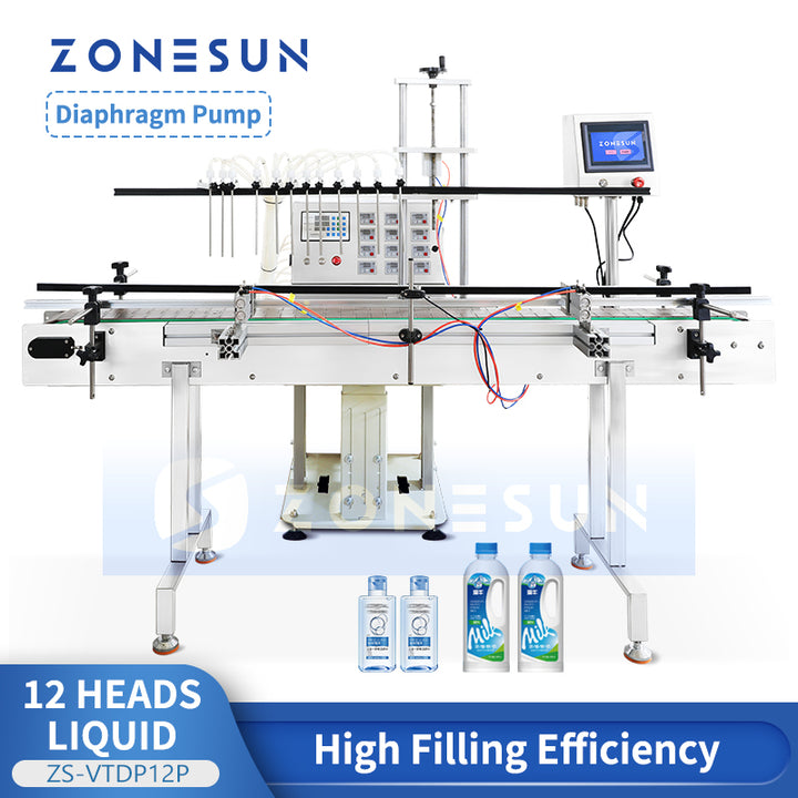 ZONESUN ZS-VTDP12P Automatic Liquid Filling Machine | 12 Heads
