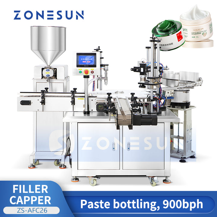 ZONESUN ZS-AFC26 Automatic Bottle Filler Capper Machine Thick Lotion Filling Machine