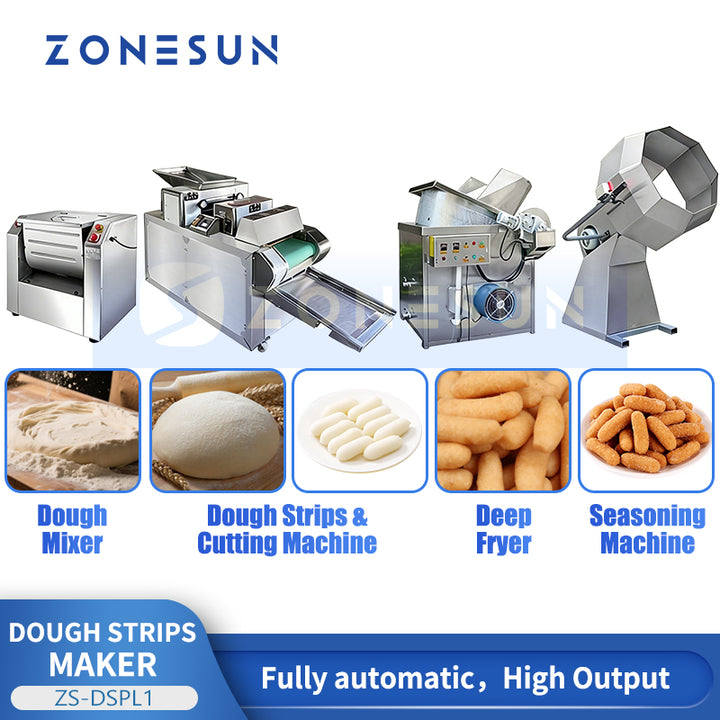 ZONESUN ZS-DSPL1 Automatic Chin Chin and Dough Strip Production Line
