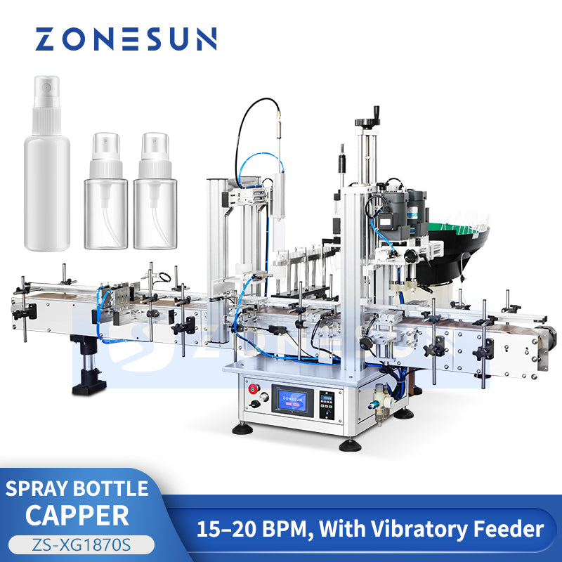 ZONESUN ZS-XG1870S Desktop Automatic Capping Machine for Spray Bottles and Liquid Products