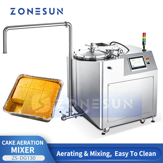 ZONESUN ZS-DG130 Industrial Cake Aeration Mixer for Sponge and Chiffon Cake Production