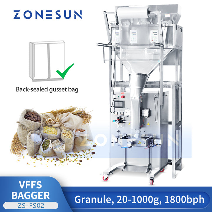 ZONESUN ZS-FS02 Automatic Vertical Form Fill Seal Machine Pouch Filling Machine