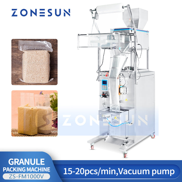 ZONESUN ZS-FM1000V Automatic Grain Vacuum Packaging Machine  Filling & Sealing Machine