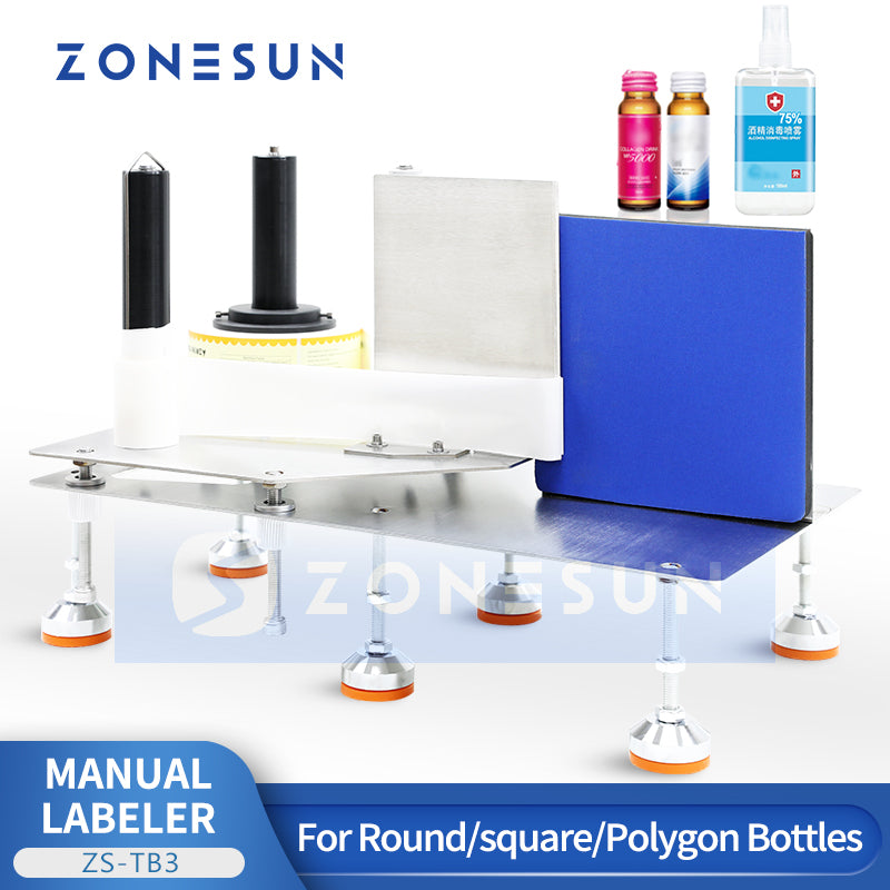 ZONESUN ZS-TB3 Manual Round Square Polygon Bottle Labeling Machine
