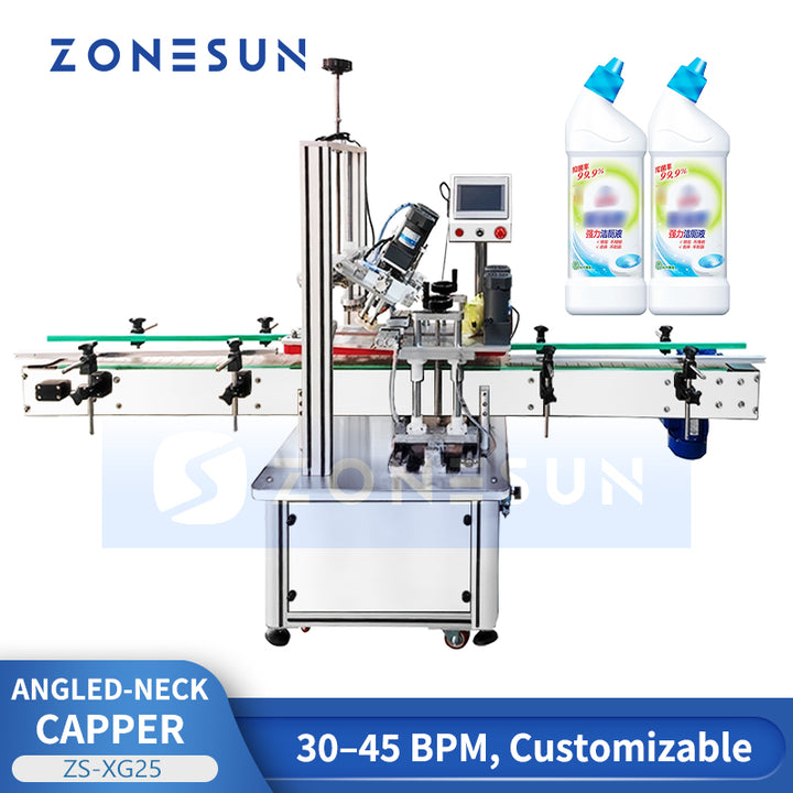 ZONESUN ZS-XG25 Automatic Angled-Neck Bottle Capping Machine