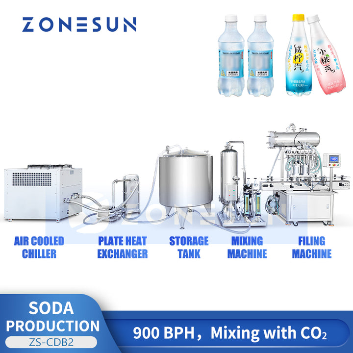ZONESUN ZS-CDB2 Automatic Carbonated Beverage Bottling & Soda Production Line