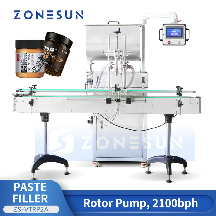 Zonesun ZS-VTRP2A  Auto Servo Rotor Pump Paste Filler Sauce Filling Machine