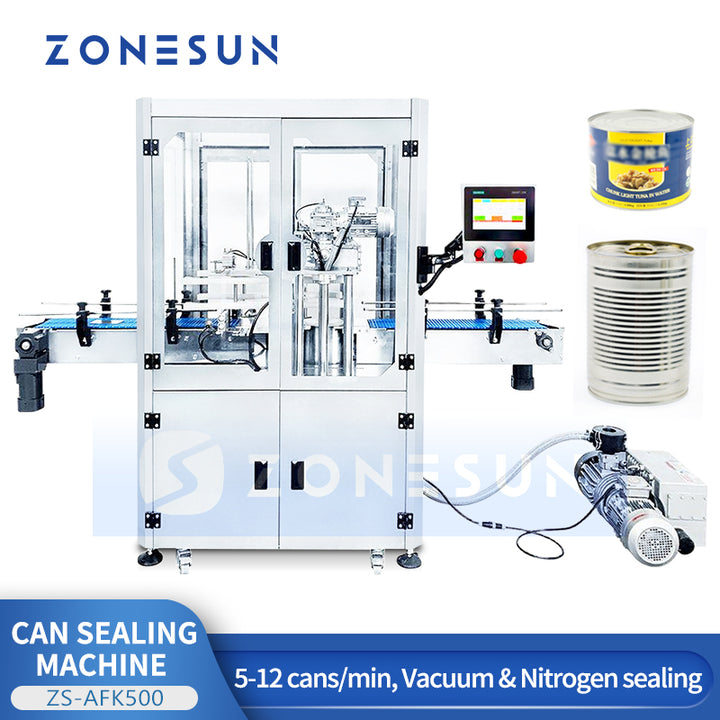 ZONESUN ZS-AFK500 Automatic Vacuum Nitrogen-Flushing & Capping Machine