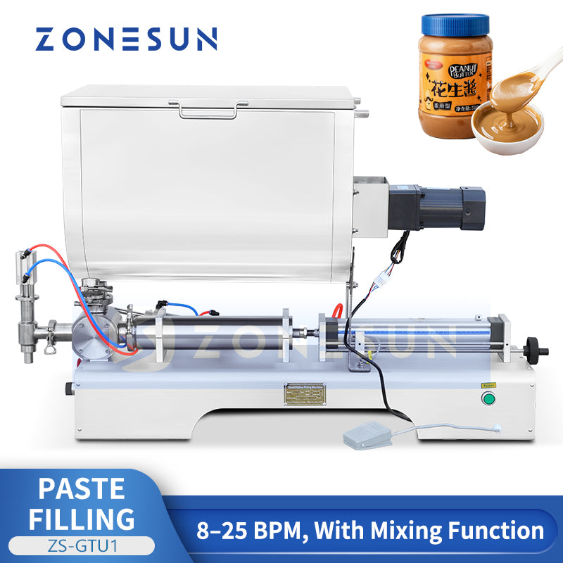 ZONESUN ZS-GTU1 Pneumatic Paste Filling Machine With Mixer