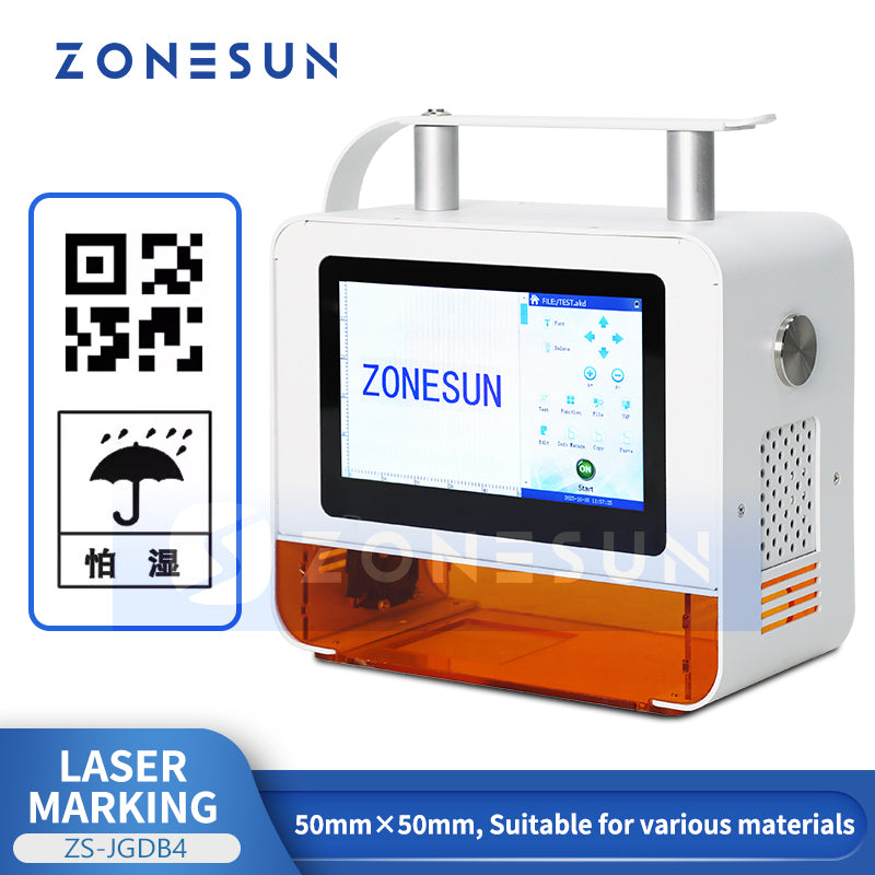 ZONESUN ZS-JGDB4 Portable Laser Marking Machine with Touchscreen for Flexible Industrial Coding