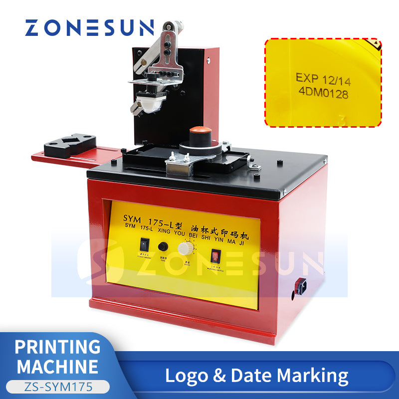 ZONESUN ZS-SYM175 Semi-Automatic Ink Printing Machine for Date, Batch and Logo Marking