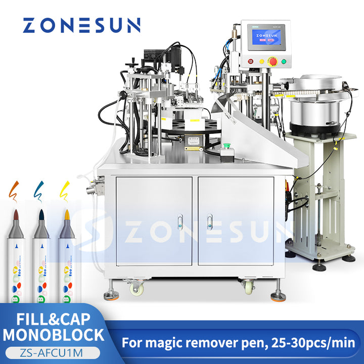 ZONESUN ZS-AFCU1M Monoblock Packaging Magic Remover Pen Filling and Sealing Machine