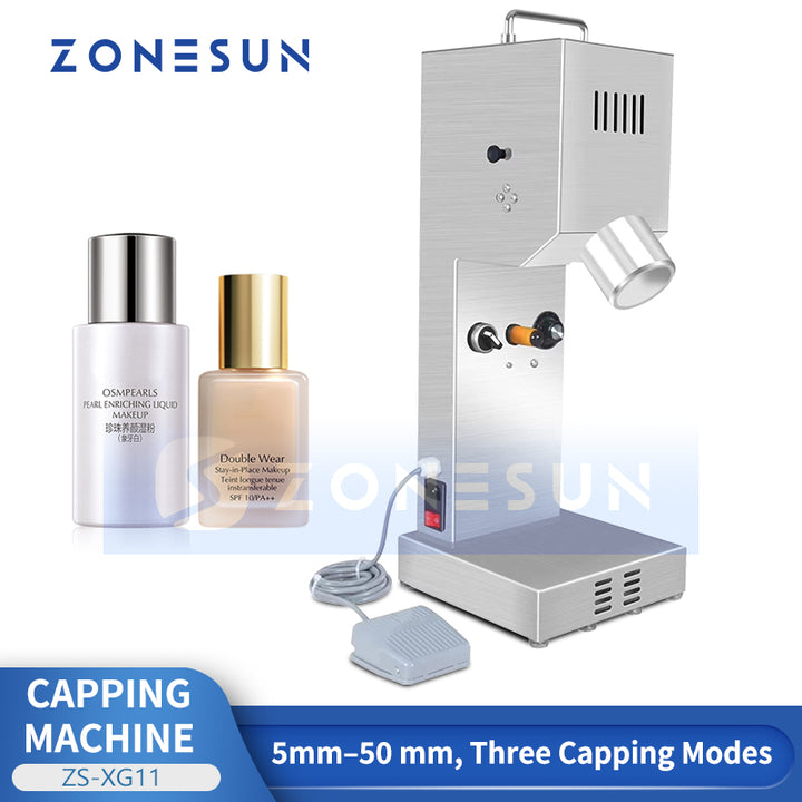 ZONESUN ZS-XG11 Compact Nail Polish Bottle Capping Machine for Cosmetics