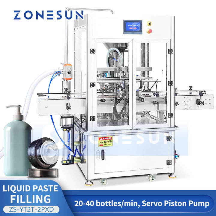 ZONESUN ZS-YT2T-2PXD Automatic 2-Head Servo Piston Pump Filling Machine