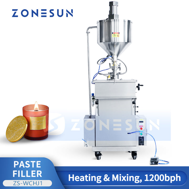 ZONESUN ZS-WCHJ1 Semi-automatic Piston Filler Thick Liquid Wax Filling Machine