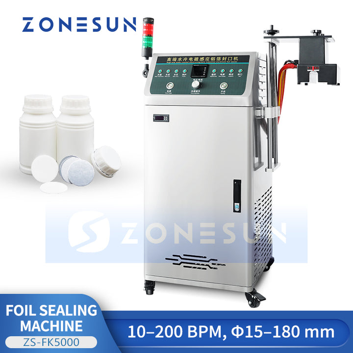 ZONESUN ZS-FK5000 High-Speed Induction Aluminum Foil Sealing Machine