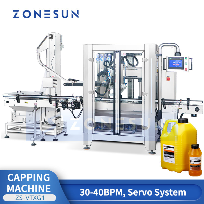 ZONESUN ZS-VTXG1 Automatic Tracking Capping Machine for Bottles with Various Cap Sizes