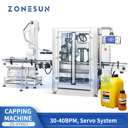 ZONESUN ZS-VTXG1 Automatic Tracking Capping Machine for Bottles with Various Cap Sizes