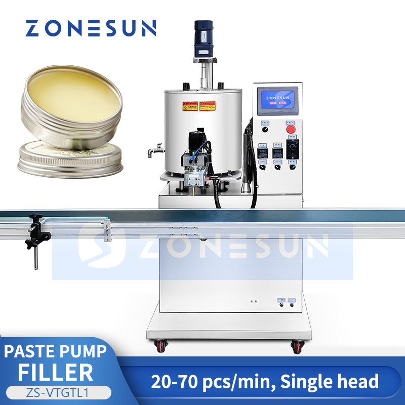 ZONESUN ZS-VTGTL1 Automatic Gear Pump Paste Filling Machine for Honey, Creams and Sauces