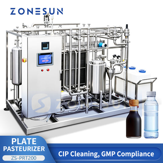 ZONESUN ZS-PRT200 Industrial Plate Type Pasteurizer & UHT Sterilizer for Milk & Juice