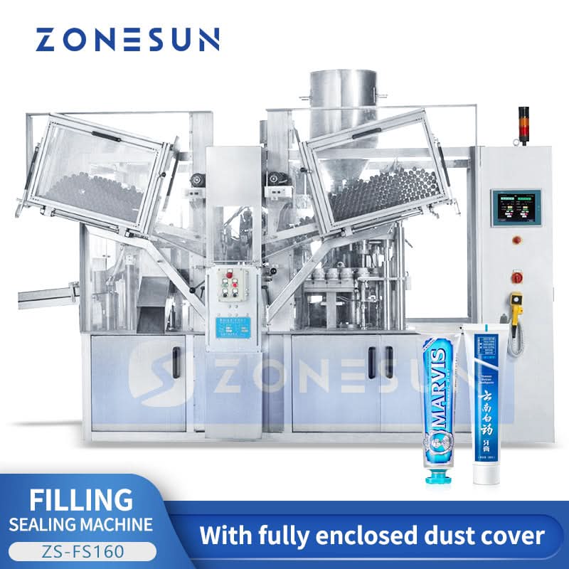 ZONESUN ZS-FS160 Automatic Plastic and AluminiumTube Filling & Sealing Machine for Paste Products